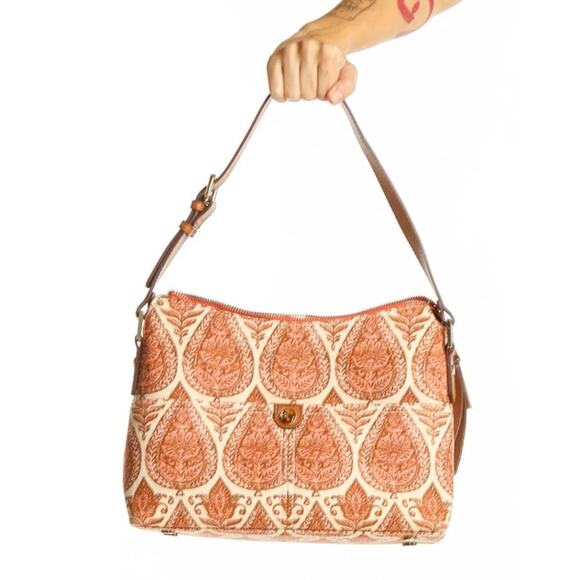 Spartina 449 Handbags - Spartina 449 Orange Beige Ikat Printed Shoulder Bag One Size